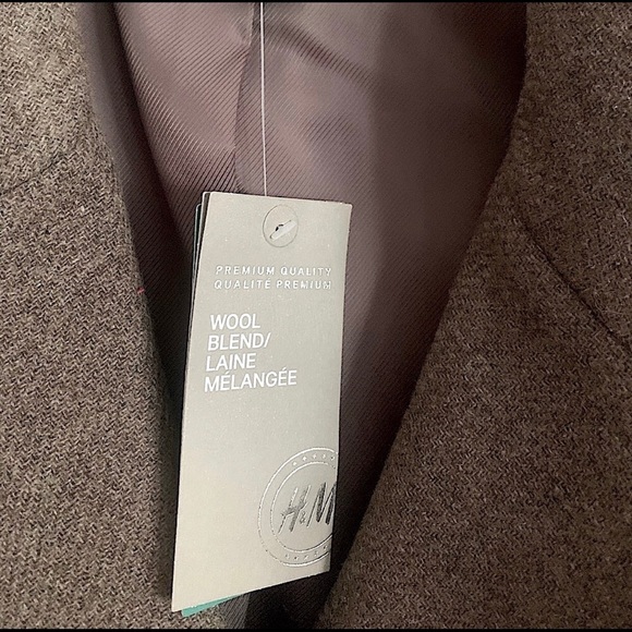 NEW with Tags Sold Out H&M Brown Melange Wool Coat - Medium - Picture 7 of 8